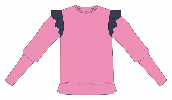 Kinder Langarmshirt mit Volants